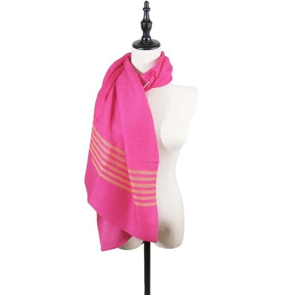 HERMES Pink Silk Scarf